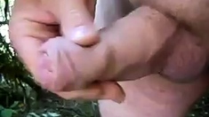 Outdoor Foreskin Wanking And Cumming