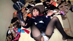Japanese Teen Oil Fingering Her Tight Pussy