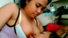 malay- busty babe giving bj and boob massage