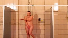 man with cam in girls shower