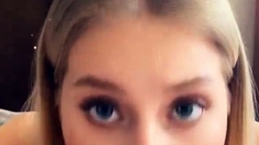 Blonde teen Kiara Knight hot POV blowjob and fucking on cam